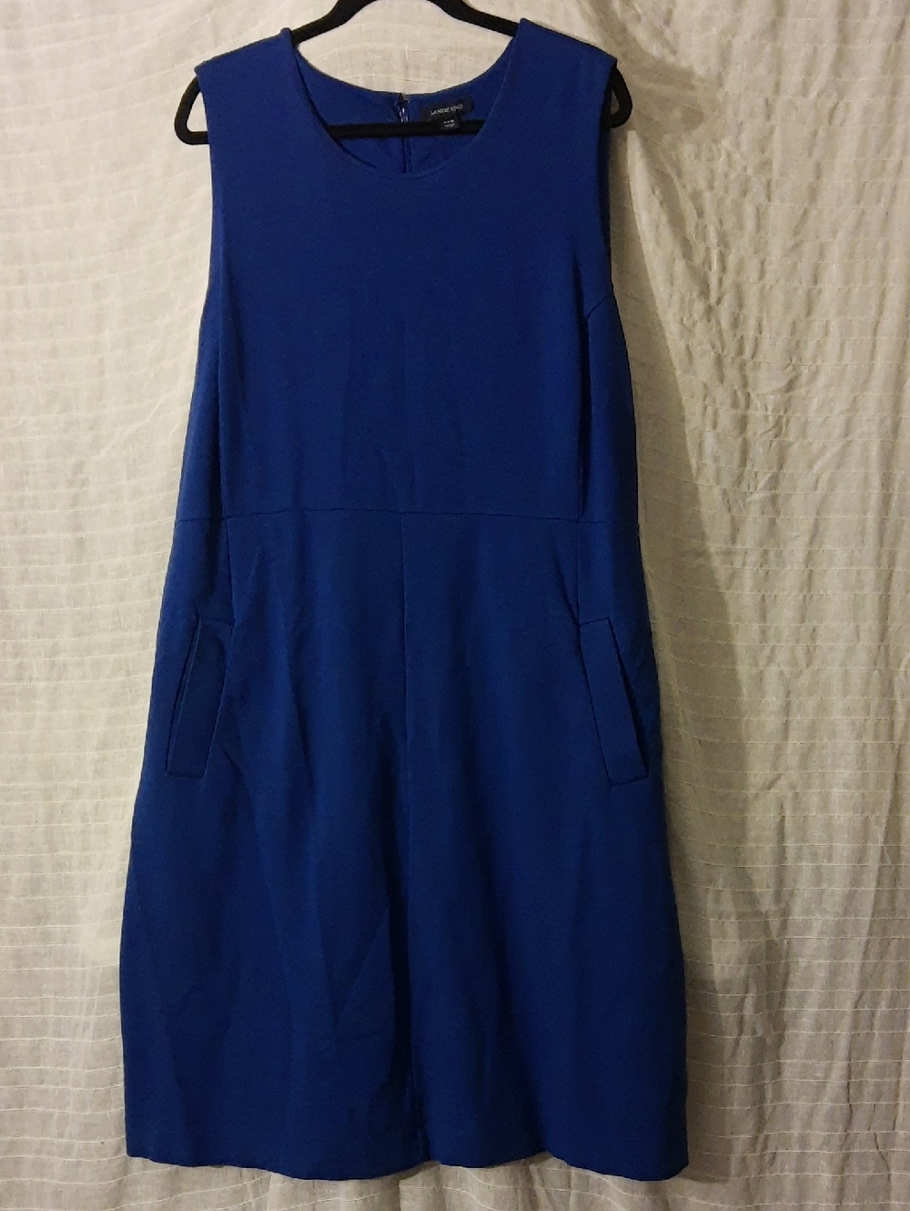 Lands' End Royal Blue Sleeveless Midi Dress